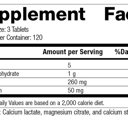 Rev 01 Supplement Facts