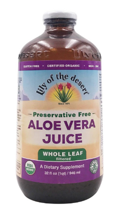 Preservative Free Whole Leaf Aloe Vera Juice