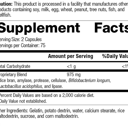 5135 Lact-Enz Rev 13 Supplement Facts