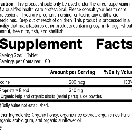 Organically Bound Minerals, 180 Tablets, Rev 05 Supplement Facts