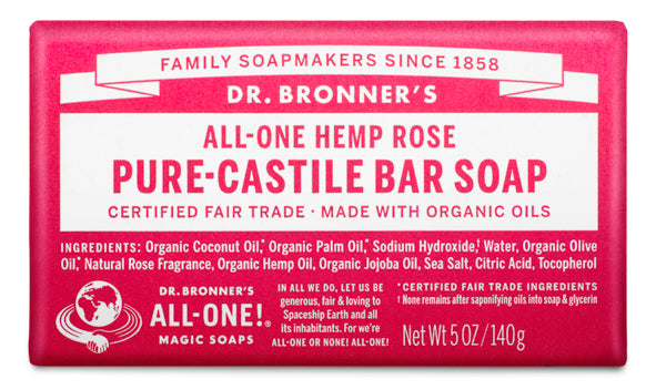 All-One Hemp Rose Pure-Castile Bar Soap