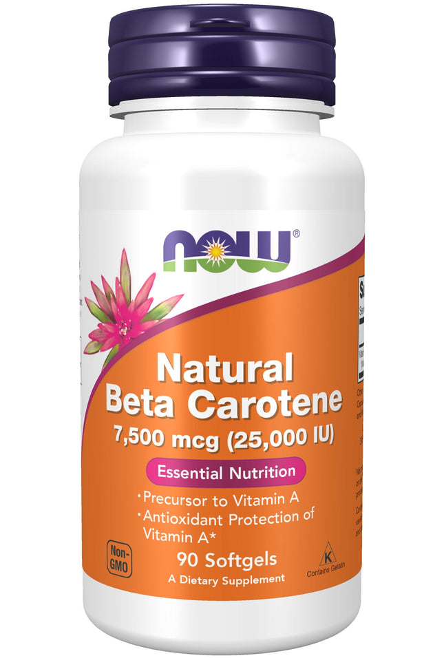 Beta Carotene Natural 7,500 mcg Softgels