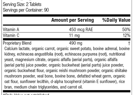 Cataplex A-C, Rev 04 Supplement Facts