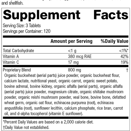 Cataplex® A-C-P, 360 Tablets, Rev 14 Supplement Facts