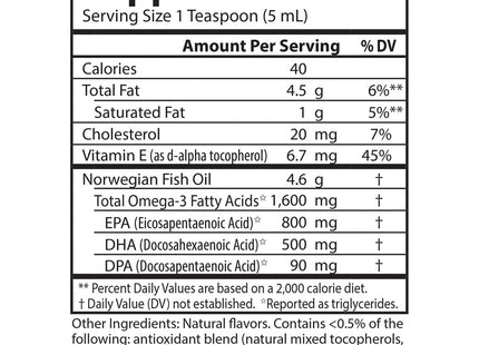 The Very Finest Fish Oil Liquid, Lemon