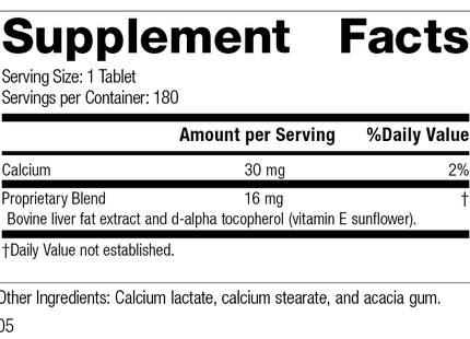 Antronex®, 180 Tablets, Rev 04 Supplement Facts