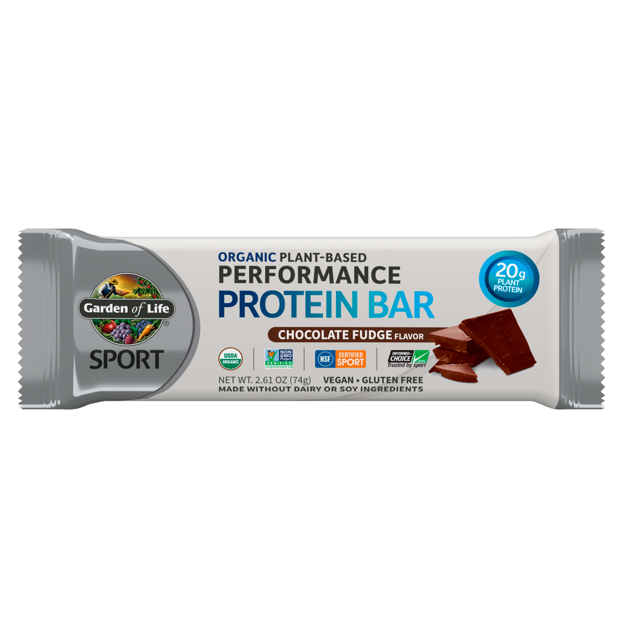 Sport Organic Plant-Based Protein Bar Chocolate Fudge