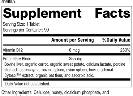 Cataplex® B12, 90 Tablets, Rev 14 Supplement Facts