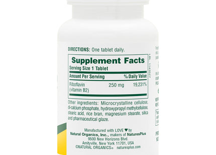 Vitamin B2 250 mg Sustained Release Tablets