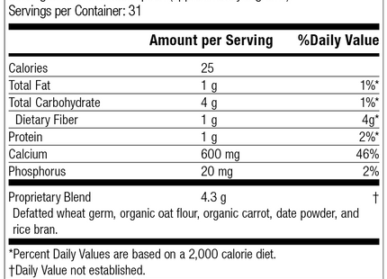 Calcifood® Powder, 10 Ounces, Rev 10 Supplement Facts