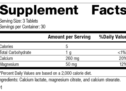 Rev 01 Supplement Facts