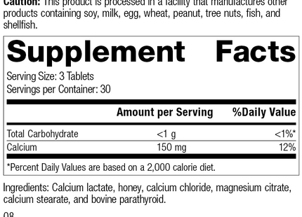 Cal-Ma Plus®, 90 Tablets, Rev 08 Supplement Facts	