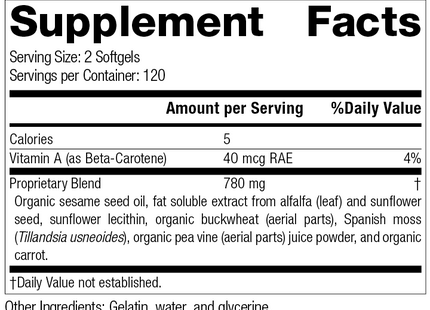 Chlorophyll Complex™, 240 Softgels, Rev 14, Supplement Facts