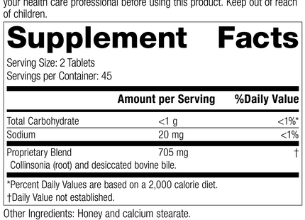 Cholacol®, 90 Tablets, Rev 16 Supplement Facts