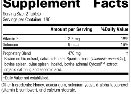 Cataplex® E2, 360 Tablets, Rev 09 Supplement Facts