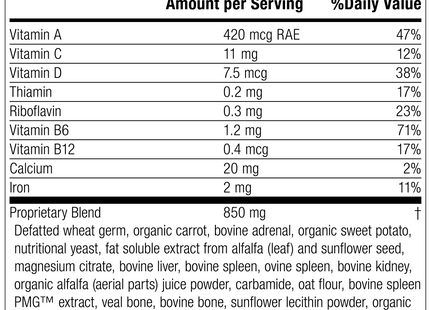 4030 Catalyn with Iron R15 Supplement Facts