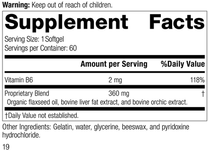 Flax Oil Plus, formerly known as Cataplex® F, Rev 18 Supplement Facts