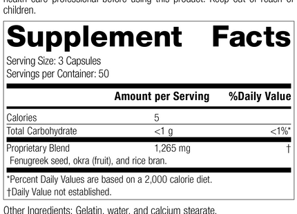 Fen-Gre®, 150 Capsules, Rev 14 Supplement Facts