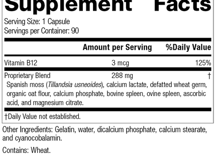 For-Til B12®, 90 Capsules, Rev 10 Supplement Facts