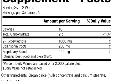 GI Stability™ 90 Wafers, Rev 02 Supplement Facts