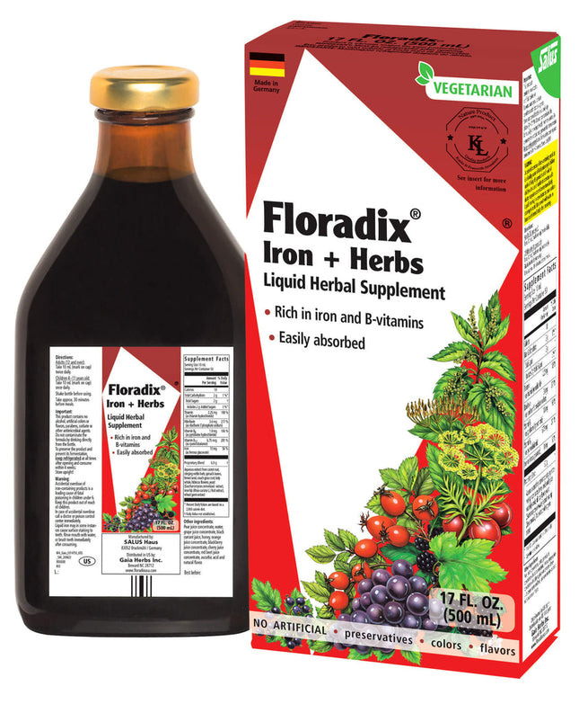 Floradix Iron + Herbs Liquid Herbal Supplement