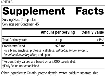 Lact-ENZ 5130 Rev 04 Supplement Facts