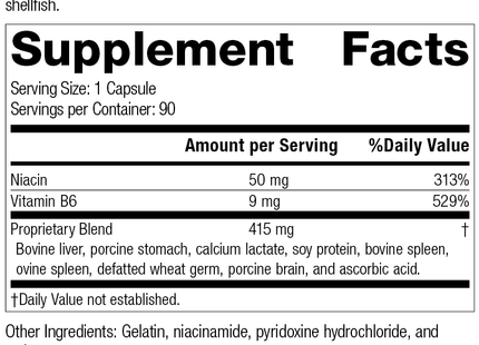 Niacinamide B6, 90 Capsules, Rev 03 Supplement Facts