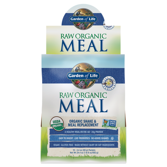 Raw Organic Meal Shake & Meal Replacement Vanilla Packets