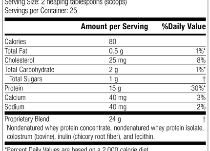 Whey Pro Complete, 1.3 lbs. (600 g), Rev 11 Supplement Facts