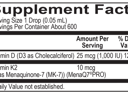 Liquid Vitamin D3 with K2