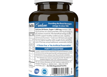 Cod Liver Oil Gems, Super 1,000 mg