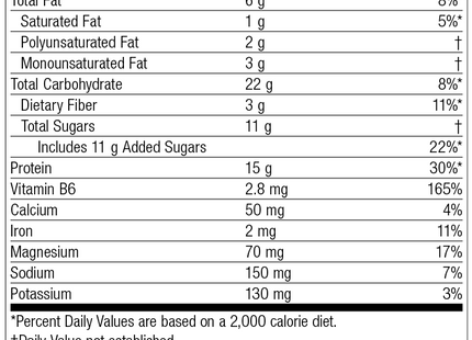 StandardBar®-Soy Almond Crunch, Rev 08 Supplement Facts