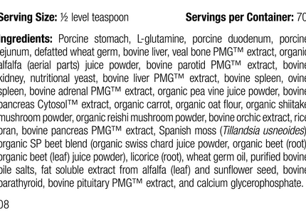 supplement fact label