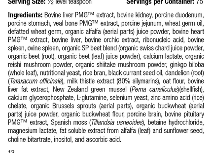 supplement fact label