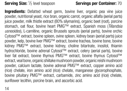 Canine Whole Body Support, 100 g, Rev 12 Supplement Facts