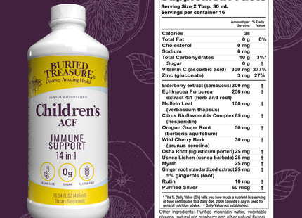 ACF Children's Liquid Supplement, Immune Support for Children, Natural Fruit Flavors, 16 servings