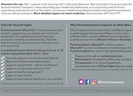 Femmenessence MacaLife For Perimenopause