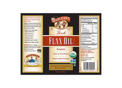 Organic Fresh Flax Oil