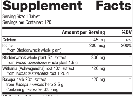 Thyroid Complex, 120 Tablets, Rev 10 Supplement Facts