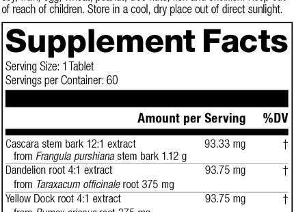 Colax, 60 Tablets Rev 01 Supplement Facts