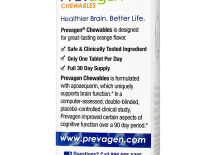 Prevagen® Regular Strength Orange Flavor Chewables ECE 10mg