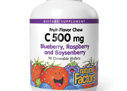 Vitamin C 500 mg Fruit-Flavor Chew - Blueberry, Raspberry & Boysenberry