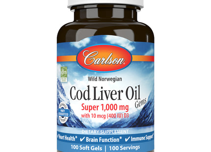 Cod Liver Oil Gems, Super 1,000 mg