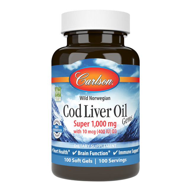 Cod Liver Oil Gems, Super 1,000 mg
