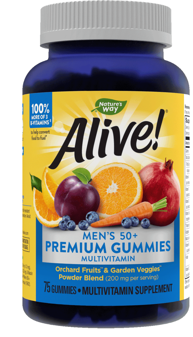 Alive!® Premium Men’s 50+ Gummy Multivitamin