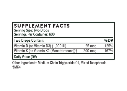Vitamin D + K2 Liquid