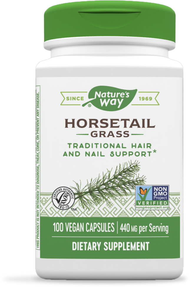 Horsetail Grass naturally supports hair and nails. 