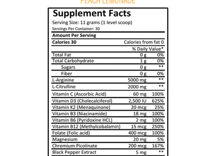 L-Arginine Complete - Peach Lemonade