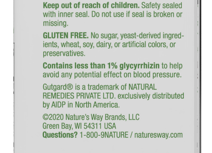 Nature's Way DGL soothes the digestive system and is sugar free!