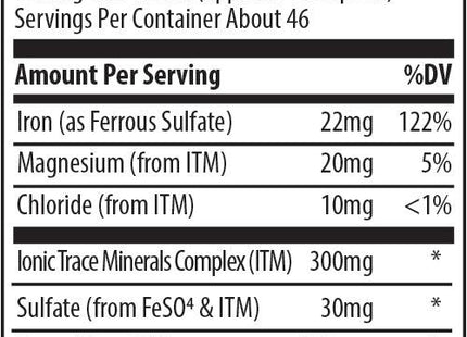 Ionic Iron (22 mg)
